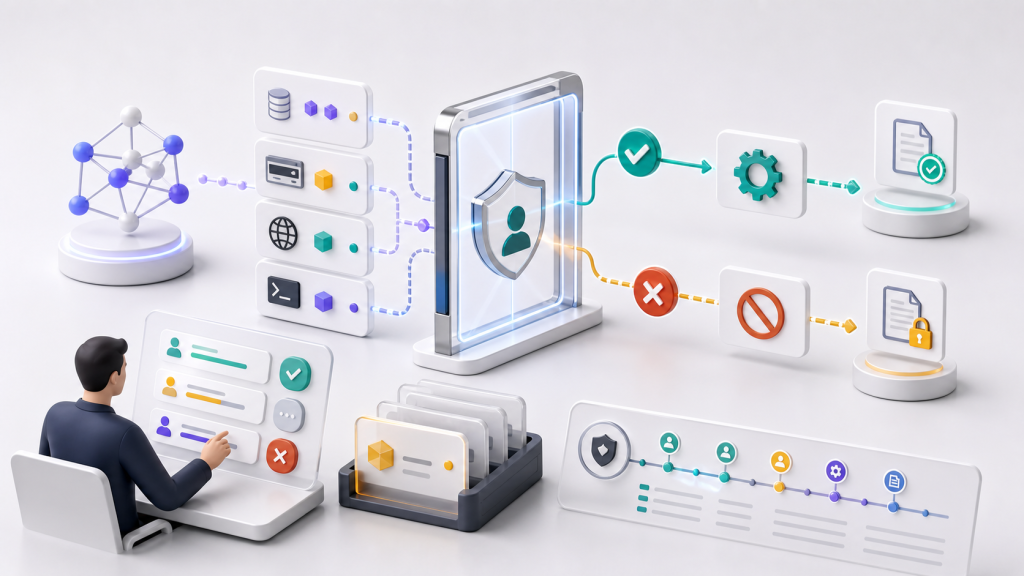 Human reviewer approval gate for AI agent tool calls with approve and reject paths and audit trail