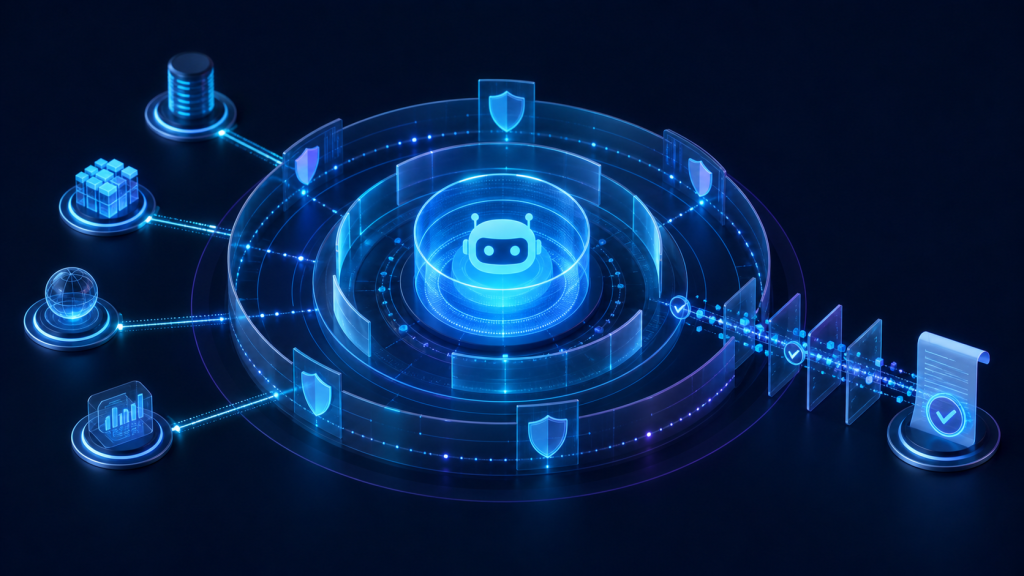 AI agent security audit scope illustration